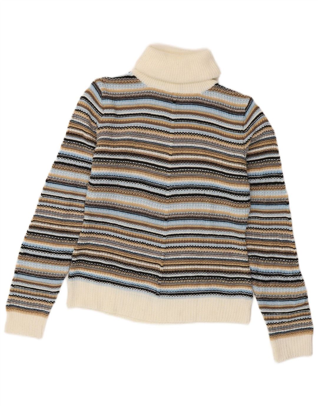 Sweter damski VINTAGE z wywijanym dekoltem UK 10/12, mały, wielokolorowy