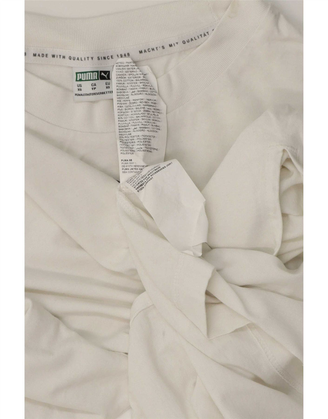 T-shirt męski Puma Top XS, biała bawełna