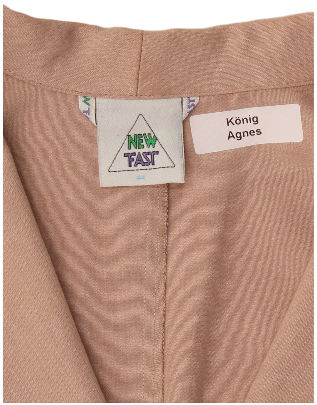 NOWOŚĆ Damska marynarka FAST z rękawami 3/4 i 3 guzikami, EU 44 XL, beżowy poliester