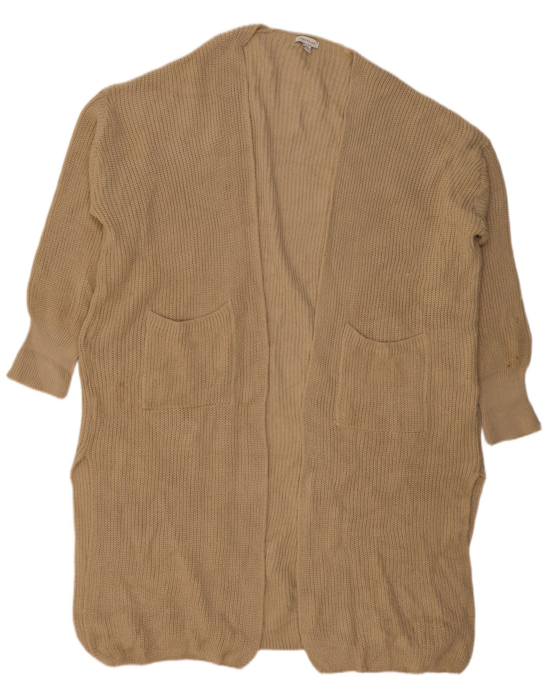 Topshop damski sweter oversize o przedłużonym kroju, UK 14, średni beż