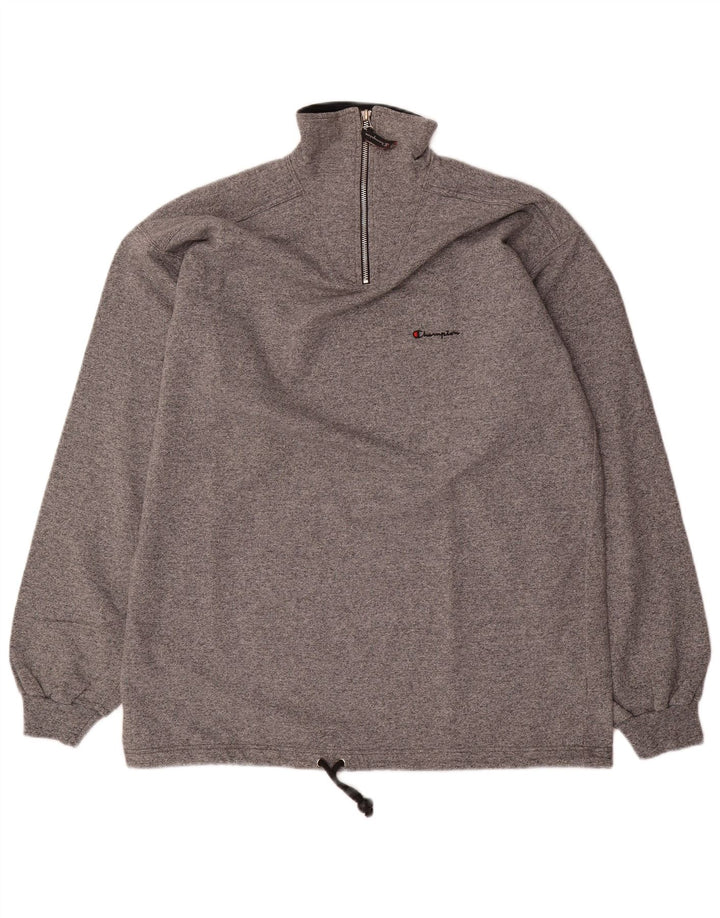 Męski sweter Champion z zamkiem błyskawicznym, 2XL, szara bawełna