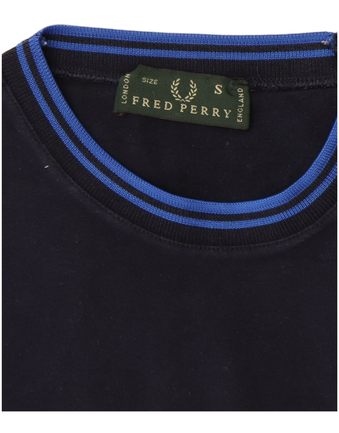 FRED PERRY Męski T-shirt Top, mały, granatowy, bawełniany