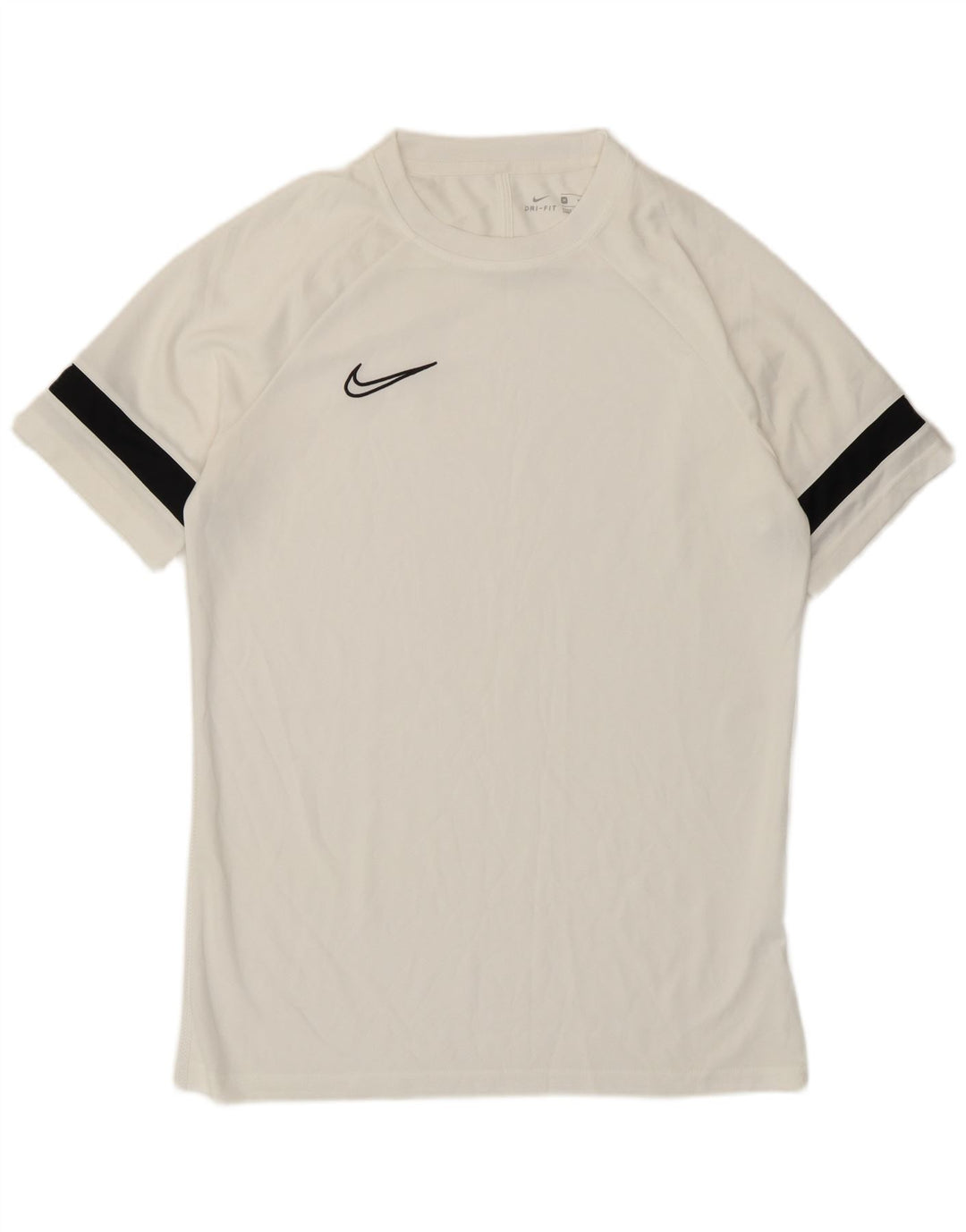 Męski T-shirt Nike Dri Fit Top, średni biały poliester z blokami kolorów