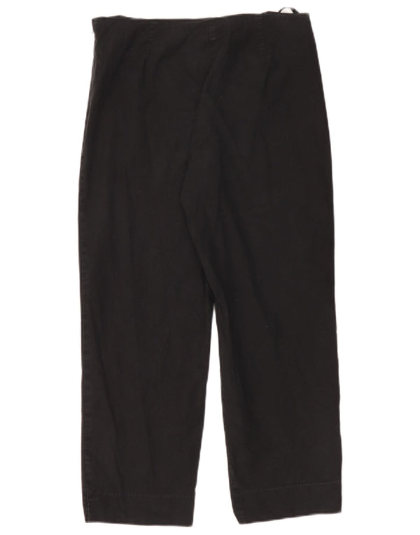 Spodnie damskie Gap Straight Capri UK 8 Small W28 L24 Czarna bawełna