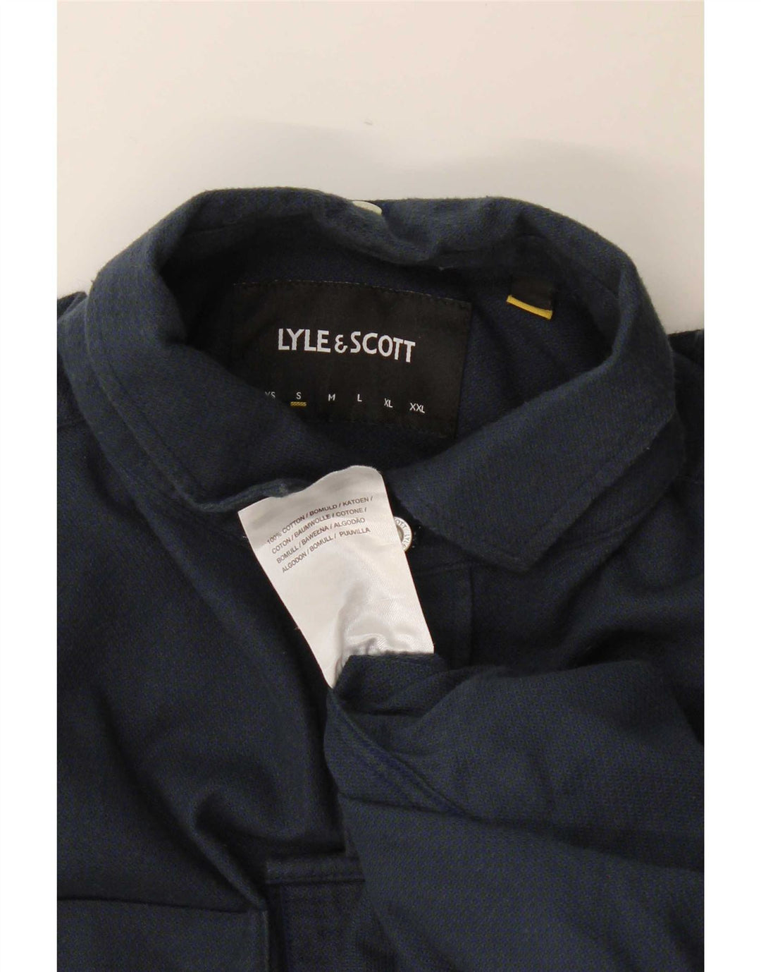 Koszula męska Lyle & Scott, mała, granatowa, bawełniana