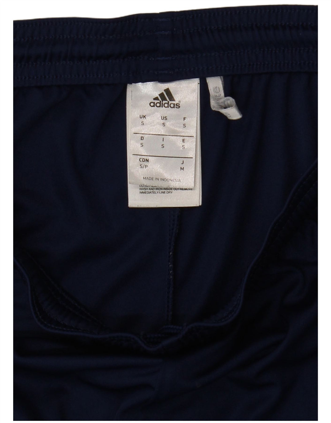 Męskie spodenki sportowe Adidas Climalite, małe, granatowe, poliestrowe