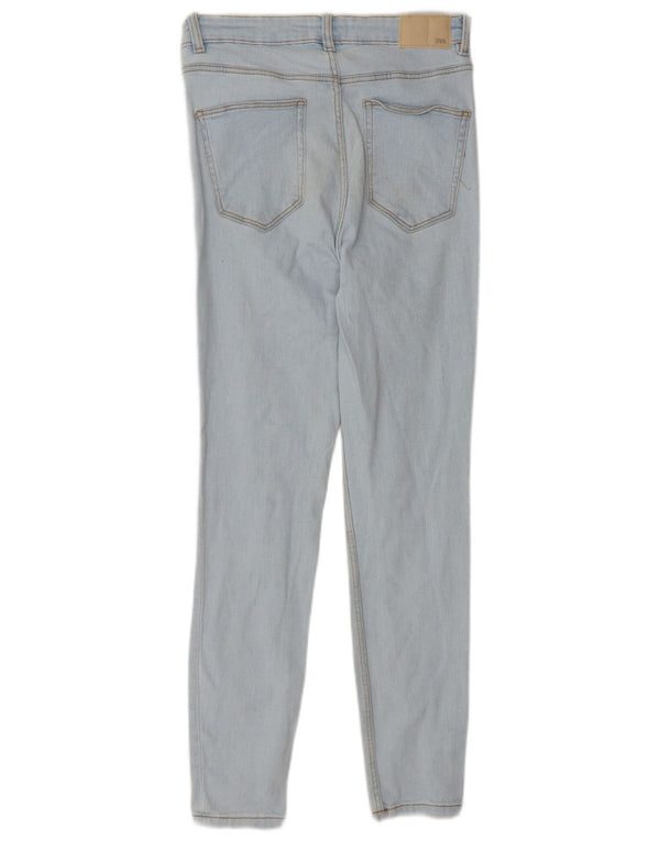 Damskie jeansy obcisłe z wysokim stanem Zara EU 42 Large W32 L28 Niebieskie bawełniane