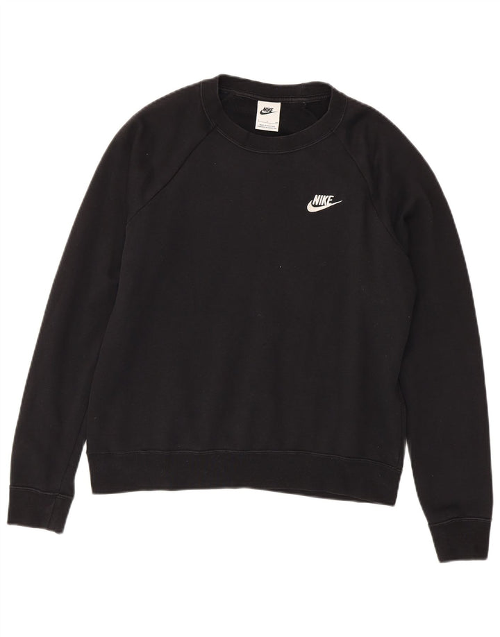 Damski sweter oversize Nike UK 10, mały, czarny, bawełniany