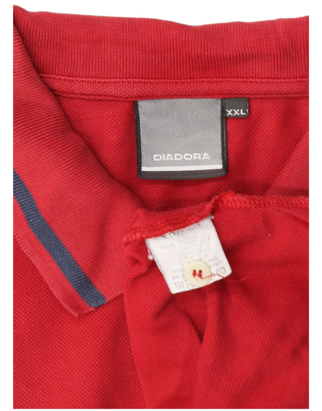 Męska koszulka polo Diadora 2XL czerwona bawełniana