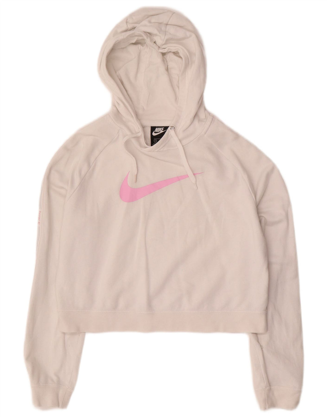 Damska bluza z kapturem NIKE Oversize z grafiką, UK 10, mała, biała