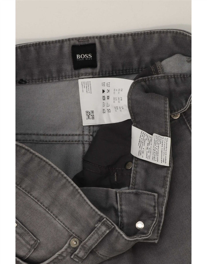 Męskie jeansy slim fit Hugo Boss W30 L32 Szara bawełna