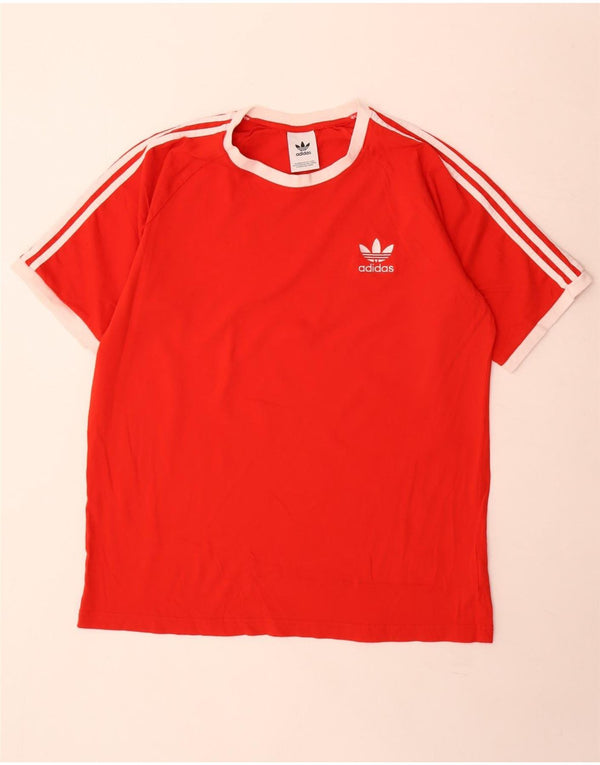 Adidas Męska Koszulka Top XL Czerwona Bawełna