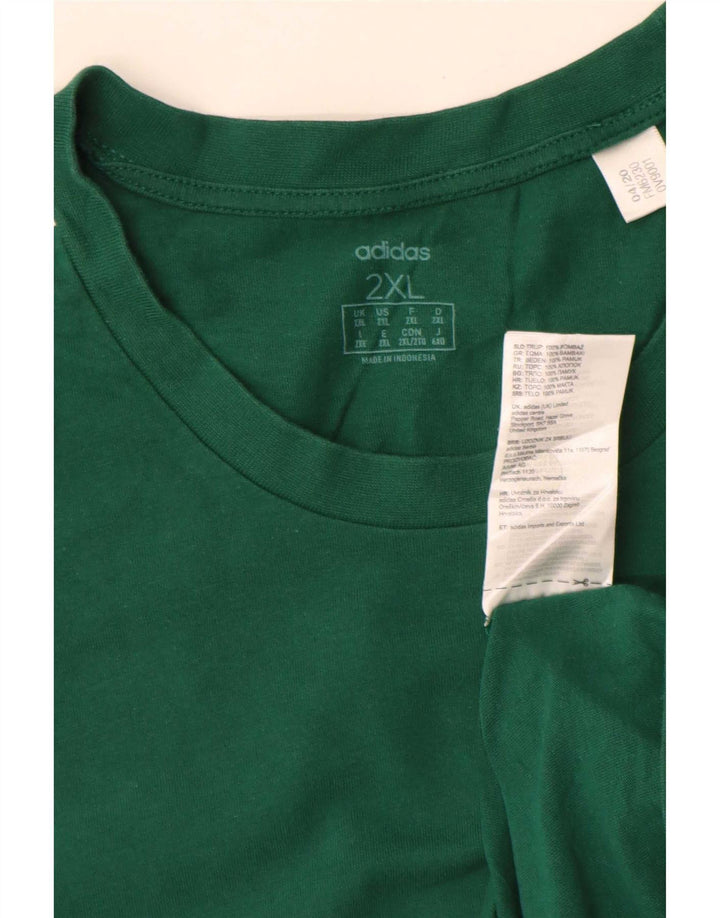 Adidas Męska koszulka Top 2XL Zielona bawełna