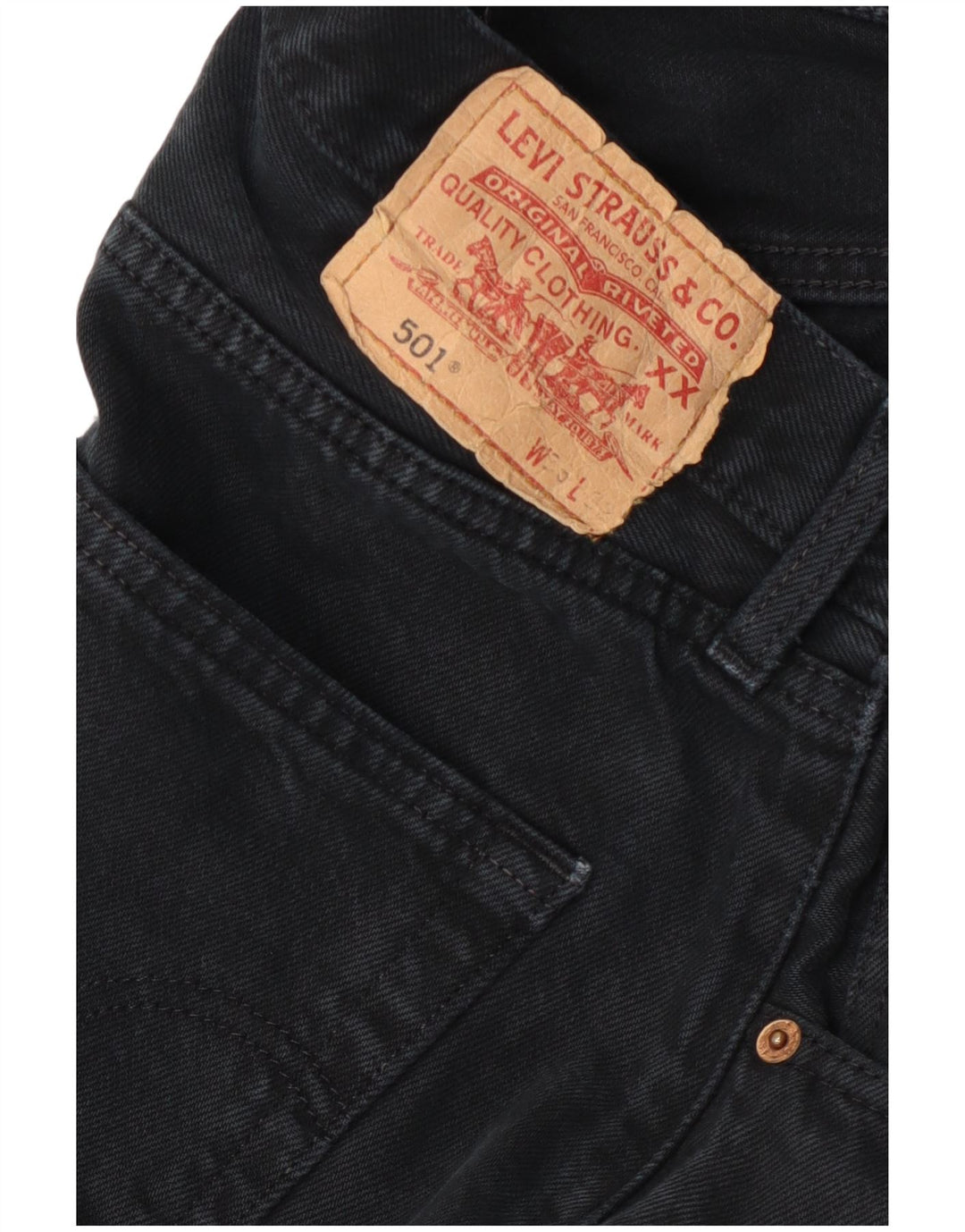 Męskie dżinsy Levi's 501 Straight W34 L32 Granatowe