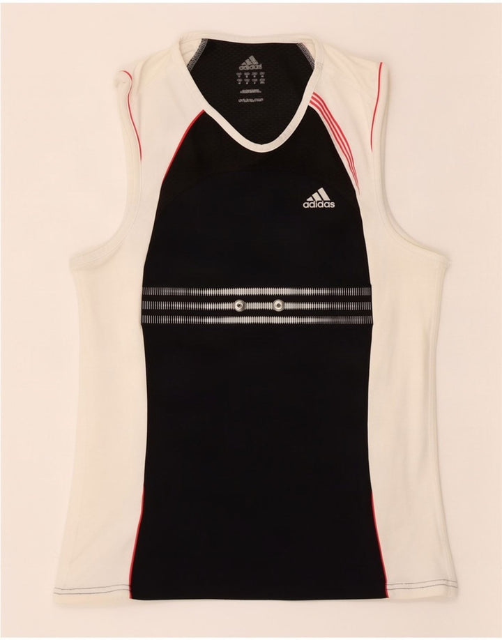 Damska kamizelka Adidas Climacool Top UK 10, mała, czarna, z blokami kolorów
