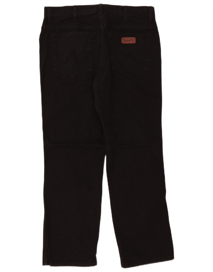 Męskie jeansy Wrangler o prostym kroju W36 L30, czarne, bawełniane