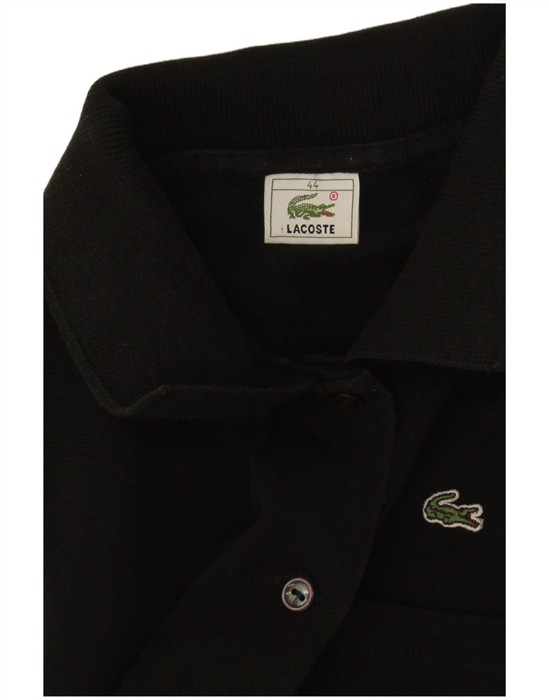 Damska bluzka Lacoste Crop bez rękawów, rozmiar 44, duża czarna