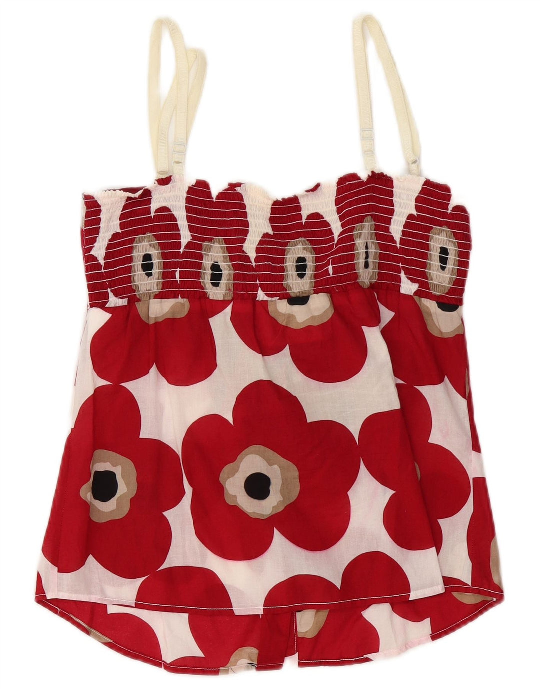 Damski top na ramiączkach Dolce & Gabbana IT 44, średni czerwony, bawełniany w kwiaty