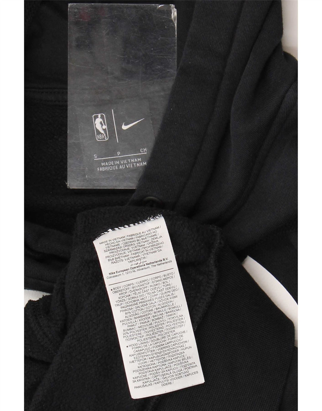 Męska bluza z kapturem Nike Brooklyn Nets Graphic, mała, czarna, bawełniana