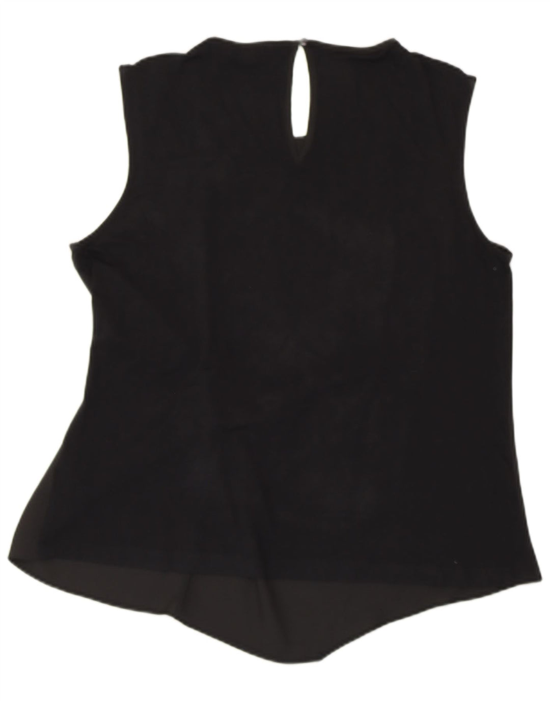 WAREHOUSE Damska bluzka bez rękawów UK 16, duża, czarna wiskoza