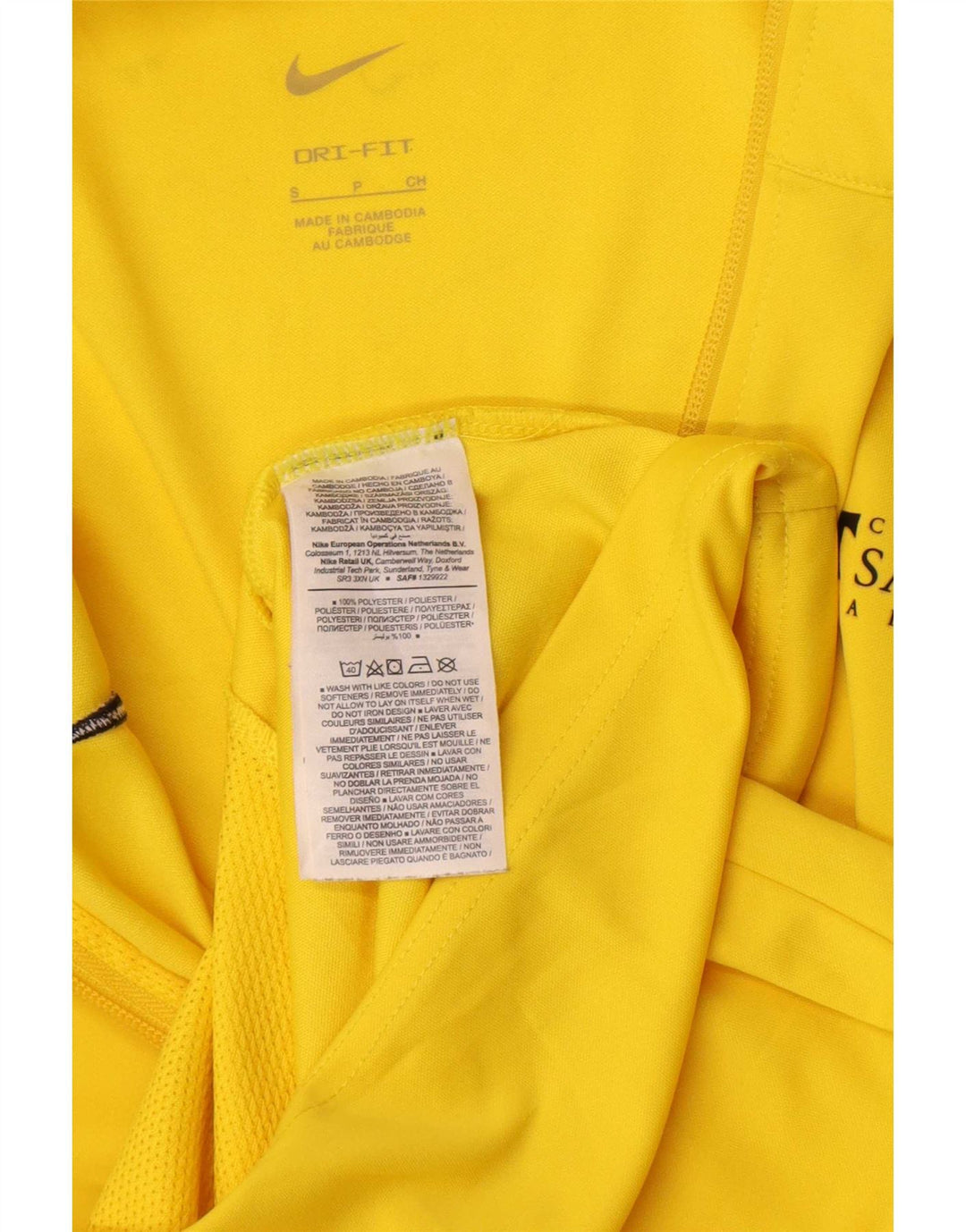 Męska bluza dresowa Nike, mała, żółta, poliestrowa