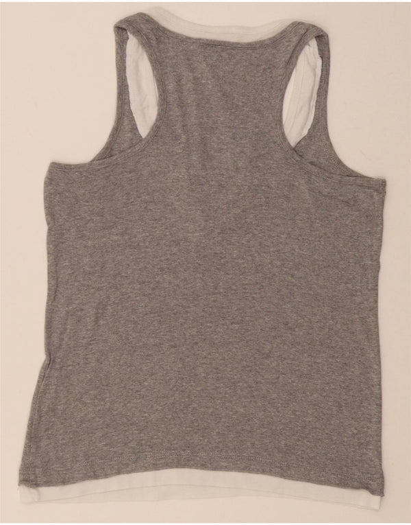 CHAMPION Womens Heritage Fit Vest Top UK 12 Medium Grey