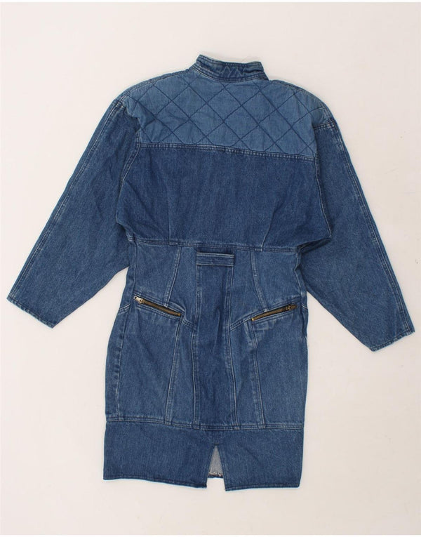 Damska sukienka dżinsowa z długim rękawem VINTAGE UK 8 Small Blue