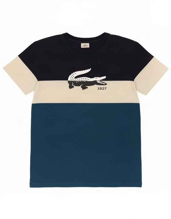 Męska koszulka z grafiką Lacoste, rozmiar 7 2XL, wielokolorowy blok kolorów
