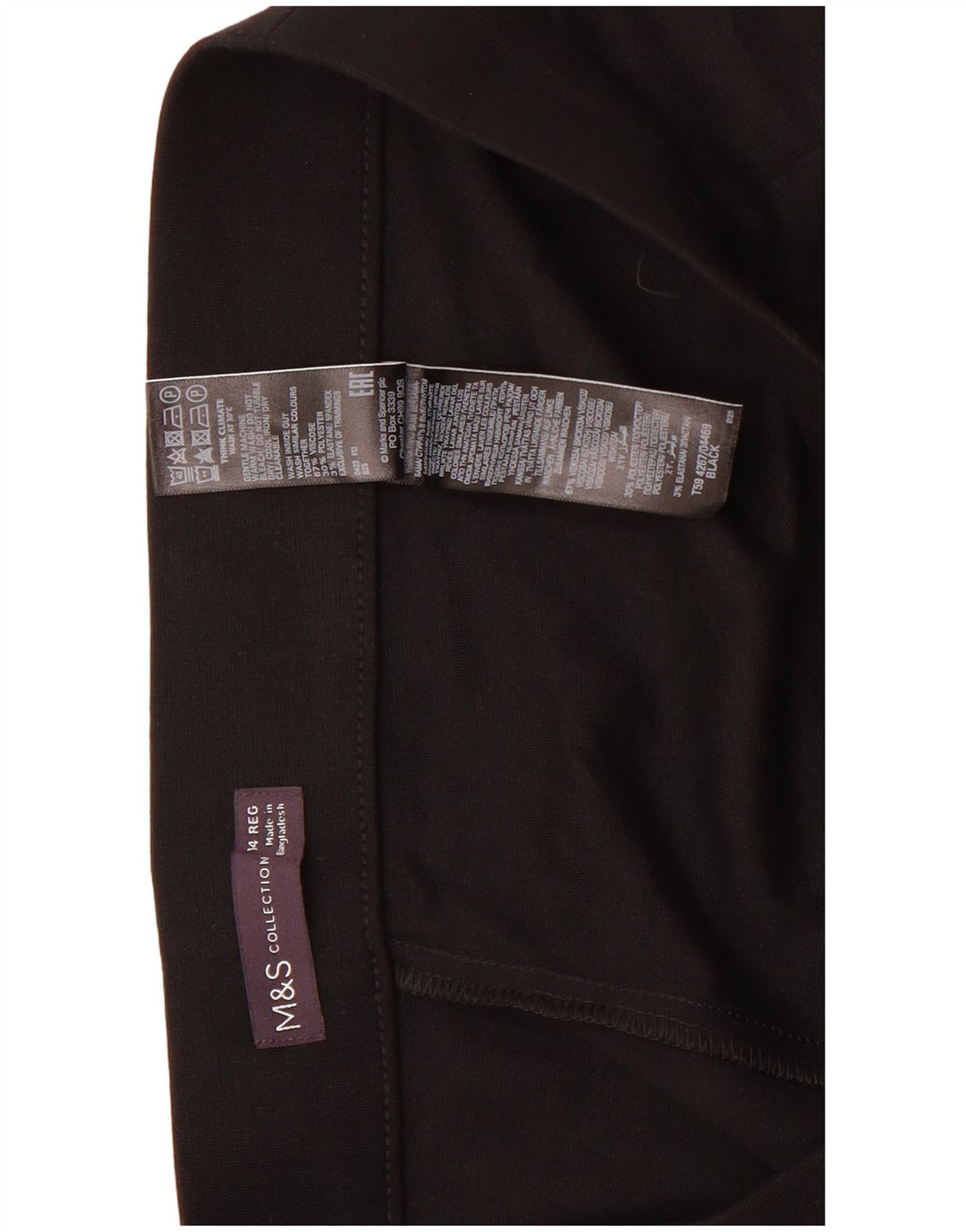 Legginsy damskie Marks & Spencer UK 14, duże, czarne, wiskozowe