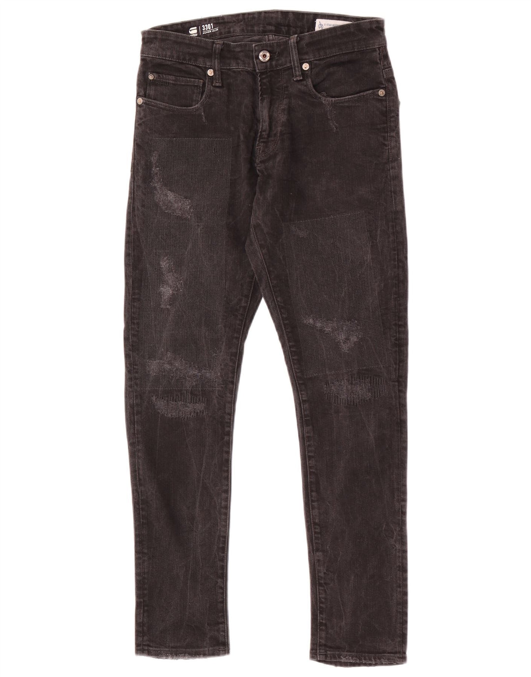 G-Star Męskie 3301 Super Slim Jeansy W28 L29 w trudnej sytuacji