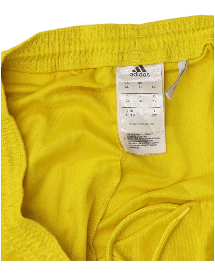Męskie spodenki sportowe Adidas Climalite XL, żółte, poliestrowe