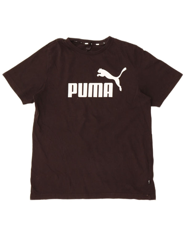 Męska koszulka z grafiką Puma, średnia czarna bawełna