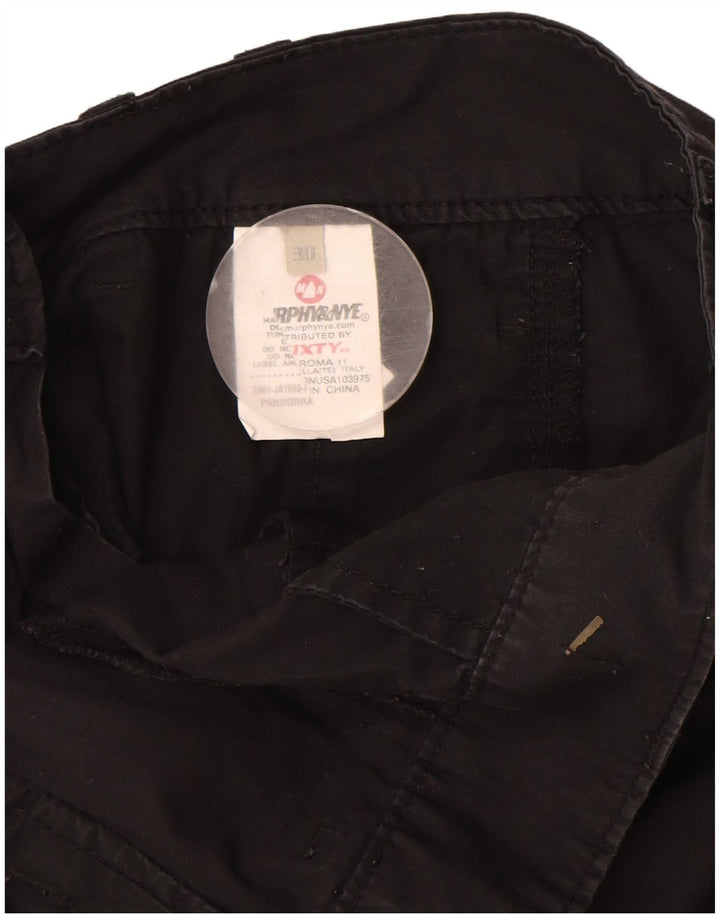 Damskie spodnie Capri Murphy & Nye W30 L20 Czarne