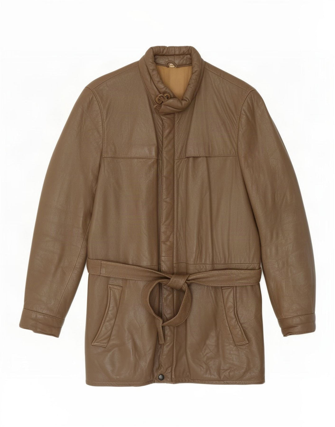 Vintage męska skórzana kurtka IT 46 Small Brown