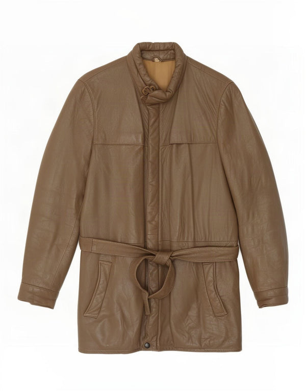 Vintage męska skórzana kurtka IT 46 Small Brown