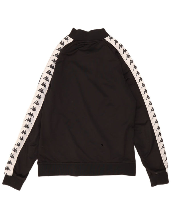 Damska kurtka dresowa KAPPA z grafiką UK 14 w kolorze średniej czerni