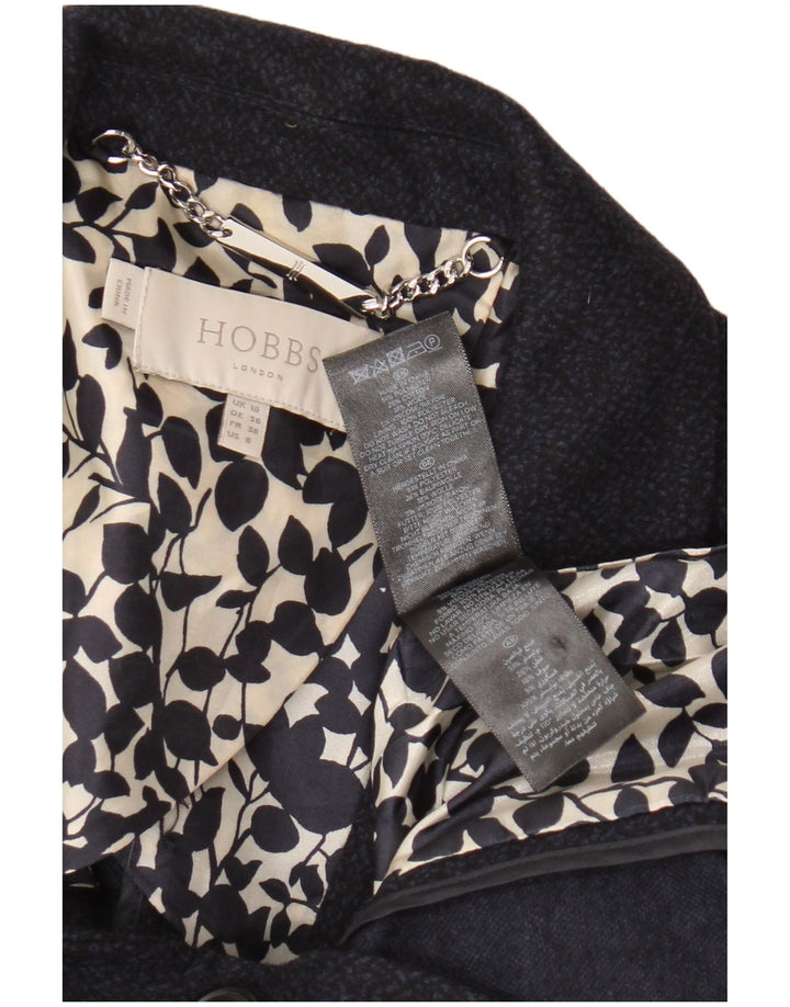 Damska marynarka Hobbs zapinana na 1 guzik, UK 10, mała, granatowa, z poliestru