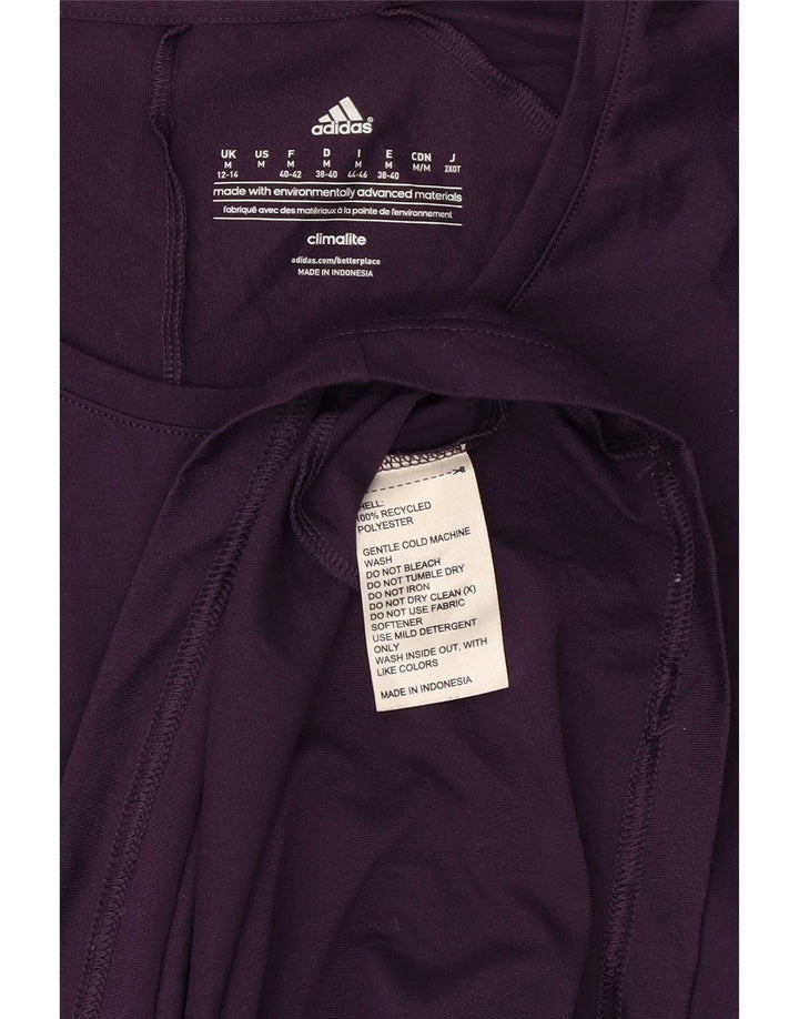 Damska koszulka Adidas Climalite Top UK 12/14 Średni fioletowy poliester