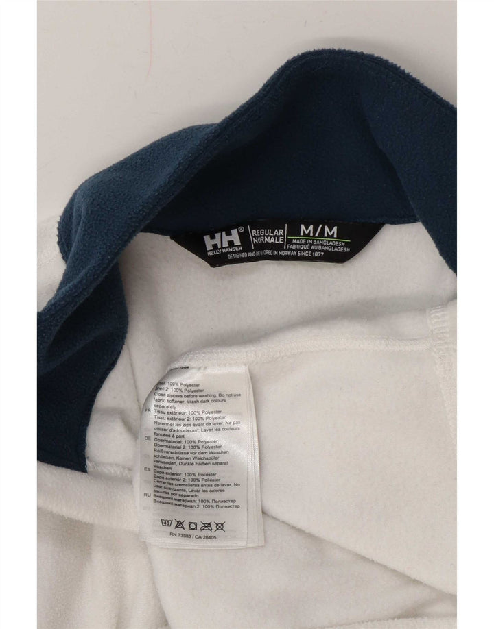 Męski sweter polarowy Helly Hansen z zamkiem błyskawicznym, poliester w kolorze średniej bieli