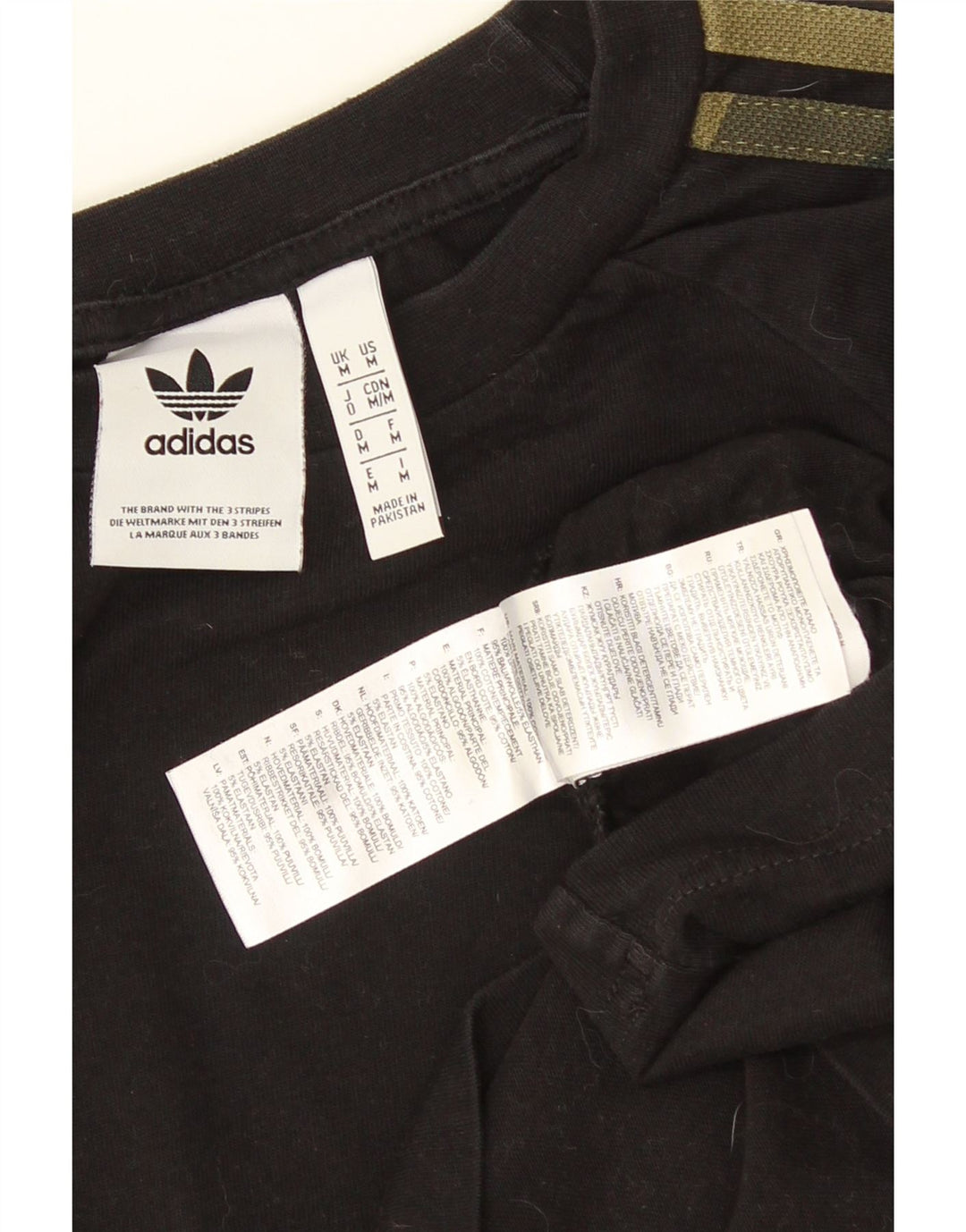 Męski top ADIDAS z długim rękawem, średni czarny, bawełniany