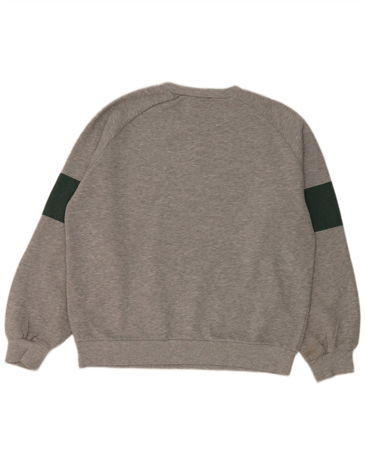 Damski sweter z grafiką Zara UK 14, średni szary poliester