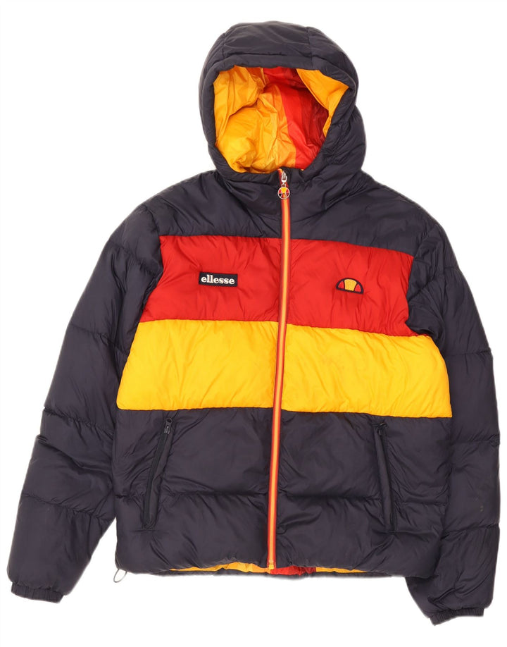 Wyściełana kurtka męska Ellesse Heritage UK 36, mała, granatowa, z blokami kolorów