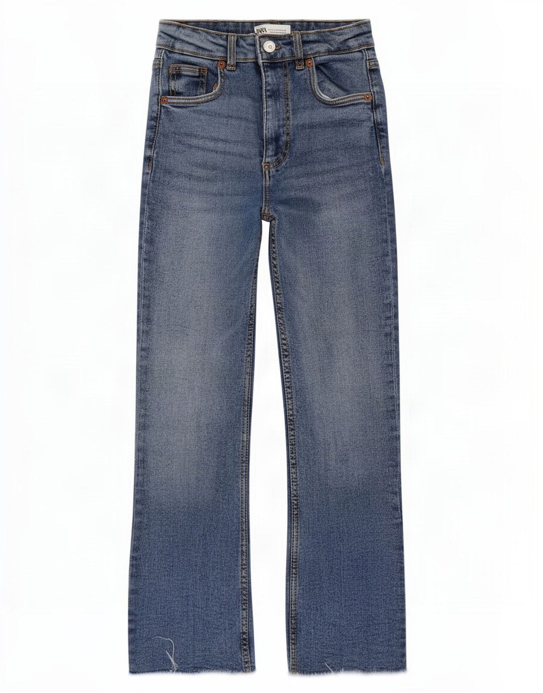 Damskie jeansy rozkloszowane Zara EU 32 2XS W22 L25 Niebieskie