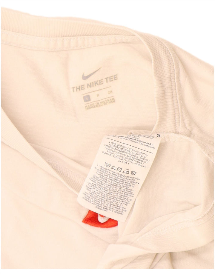 T-shirt męski Nike, mały, biały, bawełniany