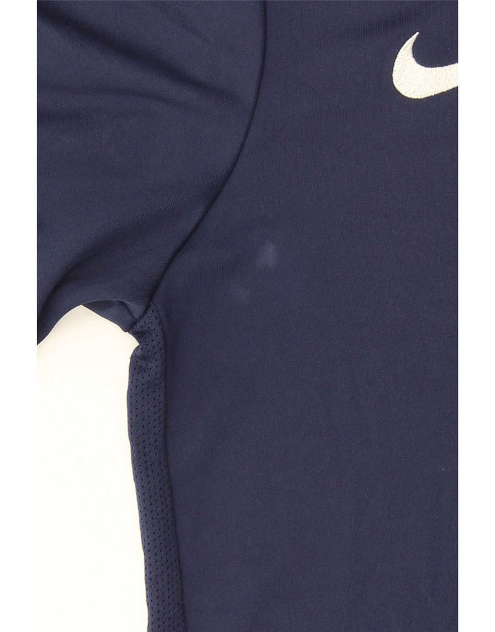 Męski T-shirt Nike Dri Fit, mały, granatowy, poliestrowy