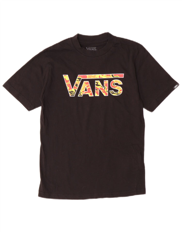Chłopięcy T-shirt z grafiką Vans, 8-9 lat, mały, czarny, bawełniany