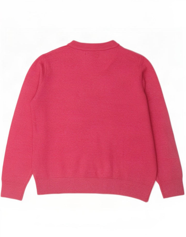 Marks & Spencer Damski sweter z okrągłym dekoltem, UK 14, średni różowy poliester
