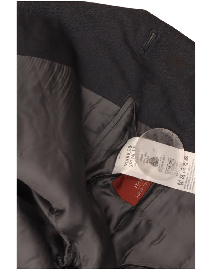 Marks & Spencer Męska marynarka zapinana na 3 guziki UK 46 3XL Granatowa wełna