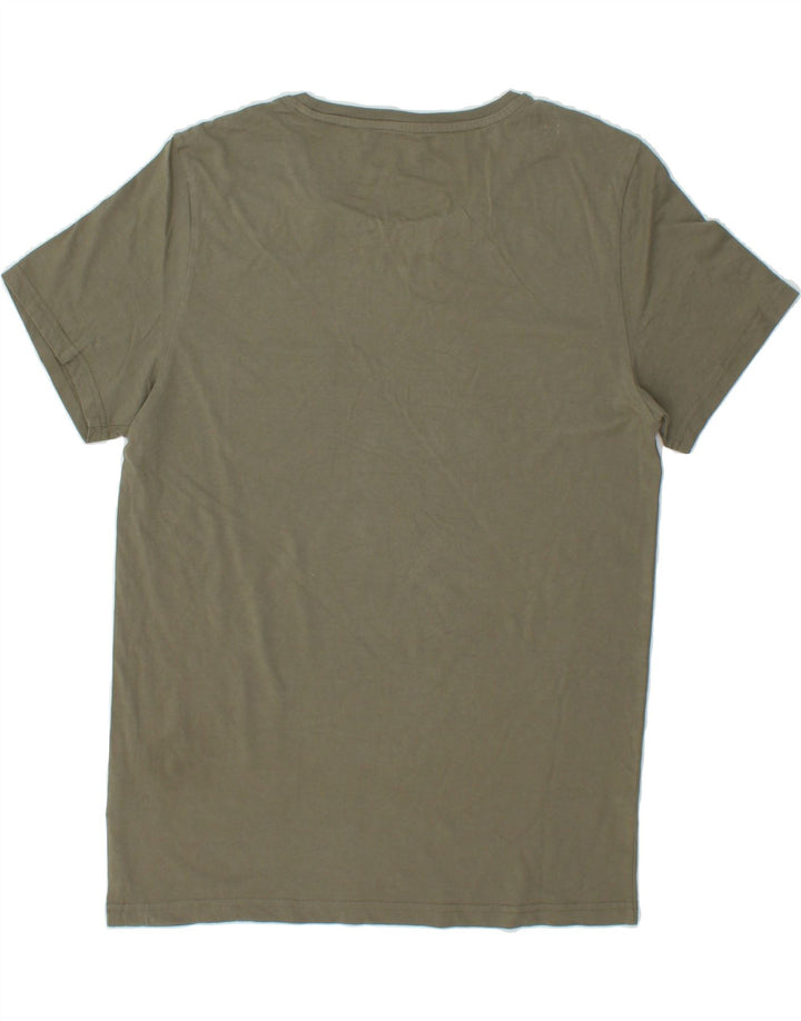 LEE Womens T-Shirt Top UK 16 Large Khaki Cotton | Vintage Lee | Thrift | Second-Hand Lee | Used Clothing | Messina Hembry 