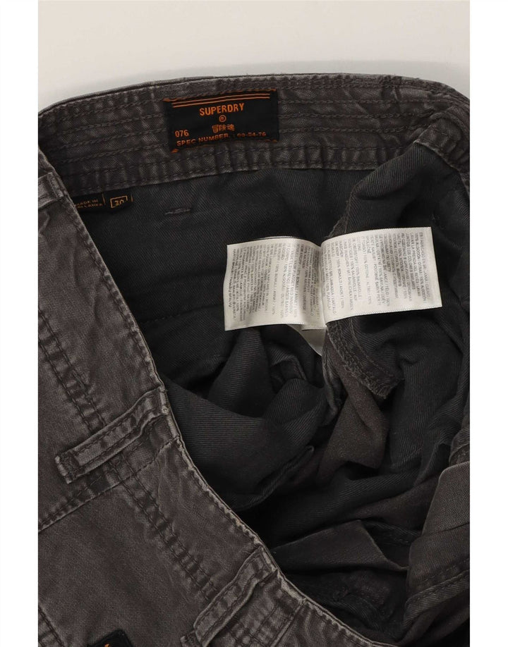 Męskie spodenki cargo Superdry W30 Średnioszare, bawełniane